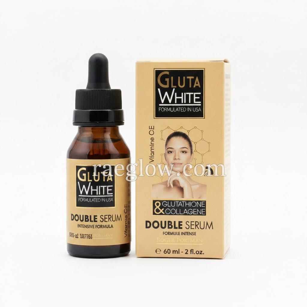 Gluta White Double Serum with transparent raeglow.com watermark