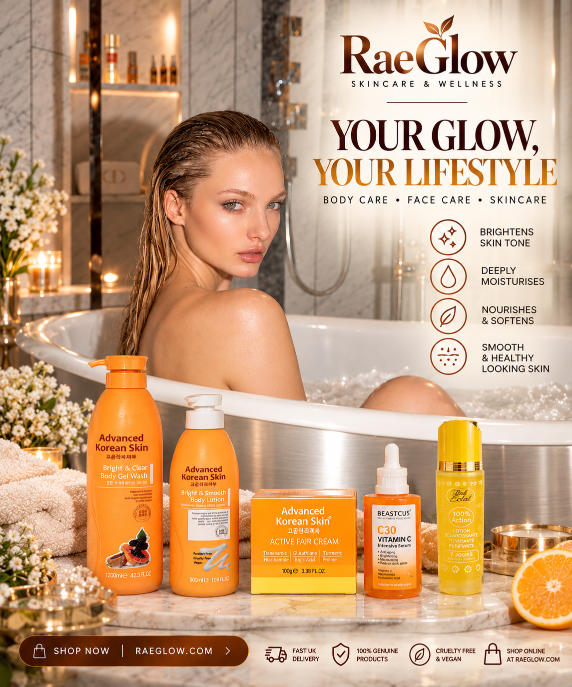 Rae Glow 5-Piece Skincare & Body Care Set